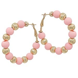 Satin & Clay Ball Mix Hoops